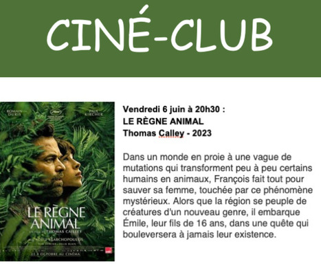 Séance ciné-club au Centre culturel d'Ancizan le 6 juin | Vallées d'Aure & Louron - Pyrénées | Scoop.it