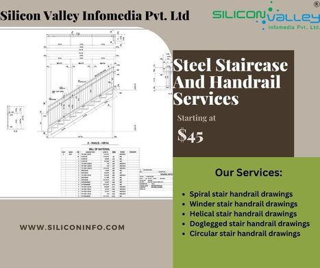 Steel Staircase And Handrail Services - New York, USA | CAD Services - Silicon Valley Infomedia Pvt Ltd. | Scoop.it
