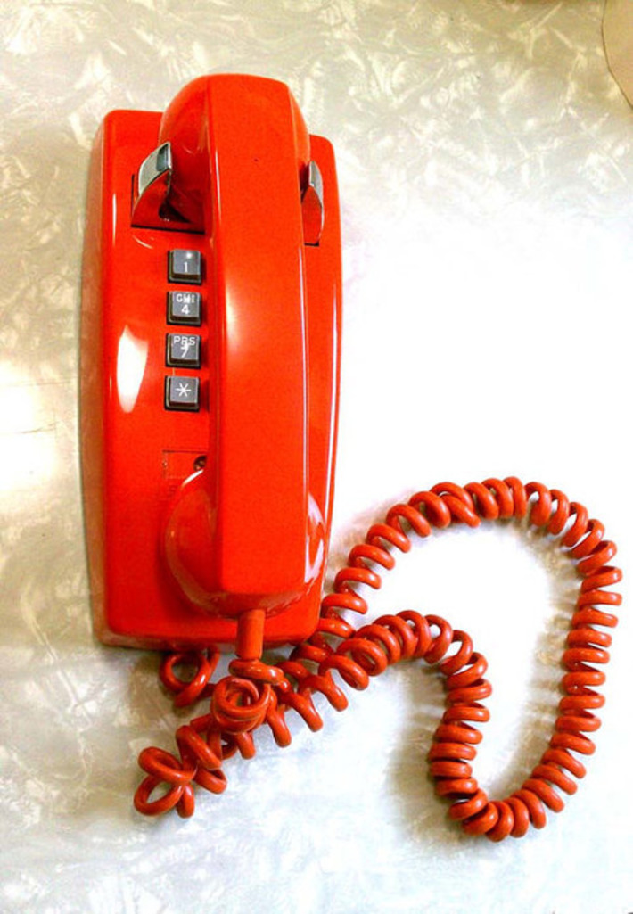 Retro Groovy Atomic Orange Push Button Wall Telephone by Stromberg Carlson for Ma Bell | Antiques & Vintage Collectibles | Scoop.it