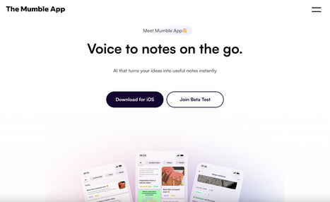 Mumble Note - AI voice note taker on the go | AI Tools and Info | Scoop.it