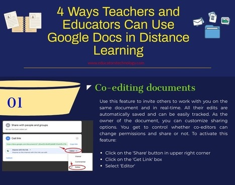 4 Practical Ways to Use Google Docs in Your Remote Teaching via Educators' Technology  | iGeneration - 21st Century Education (Pedagogy & Digital Innovation) | Scoop.it