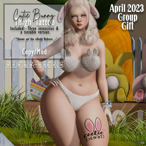 Cutie Bunny Thigh Tattoo April 2023 Group Gift by Adora-tions | Teleport Hub - Second Life Freebies | Teleport Hub | Scoop.it