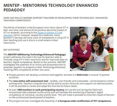MENTEP - MENTORING TECHNOLOGY ENHANCED PEDAGOGY | eLeadership | eSkills | ICT | Capability development- Engage , Enliven , Excite | Scoop.it