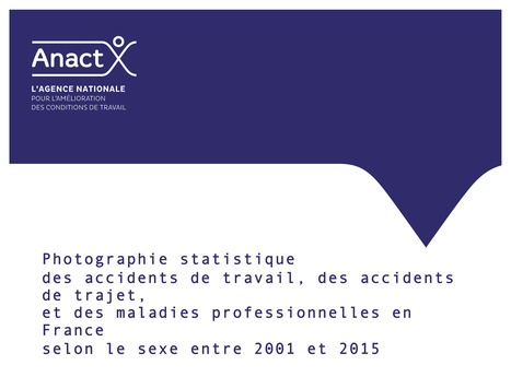 Photographie statistique des accidents de travail, de trajet de des maladies professionnelles selon le sexe entre 2001 et 2015 – Anact | Prévention du risque chimique | Scoop.it