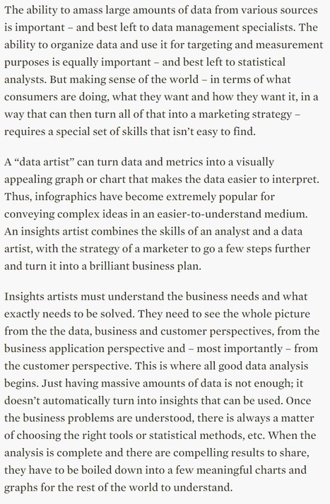 Marketers Need Insights Artists, Not Data Scientists - AdExchanger | The MarTech Digest | Scoop.it