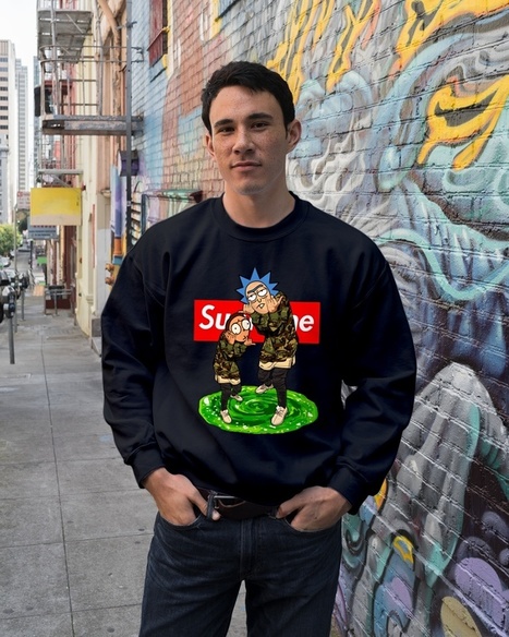 rick and morty supreme hoodie