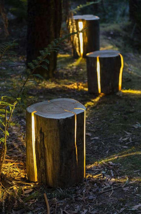 Garden Cracked Log Lamps | 1001 Gardens ideas ! | Scoop.it