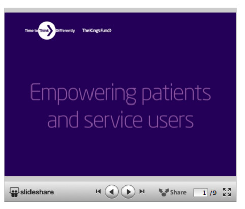 Empowering patients and service users infographics | The King's Fund | Patient Self Management | Scoop.it