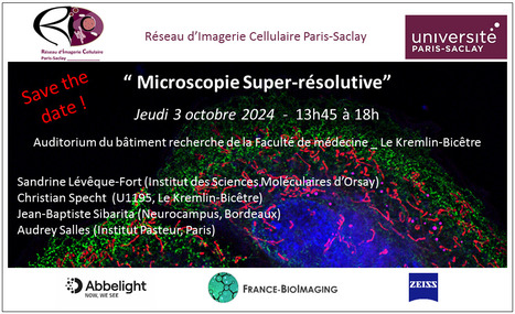 SAVE THE DATE ! RIC Réseau d'Imagerie Cellulaire Paris-Saclay - Demi-journée Super résolution - 3 octobre 2024 | Life Sciences Université Paris-Saclay | Scoop.it