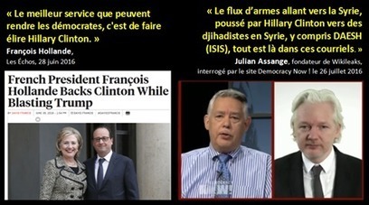 Alors que Hollande appelle les américains à élire Clinton, Assange explique qu’elle a promu la fourniture d’armes à DAESH depuis la Libye | ACTUALITÉ | Scoop.it