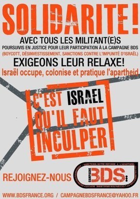 Nouvelle attaque contre les militants de la campagne BDS FRANCE | ACTUALIT&Eacute; | Scoop.it