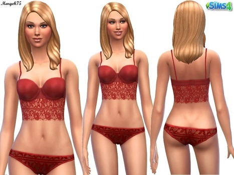 Sims 4 Red Lace Underwear << Sims Addictions | Les Sims | Scoop.it