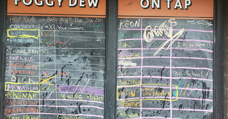 Parents crowdsource baby names on chalkboard outside Toronto bar | Name News | Scoop.it