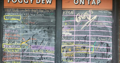 Parents crowdsource baby names on chalkboard outside Toronto bar | Name News | Scoop.it