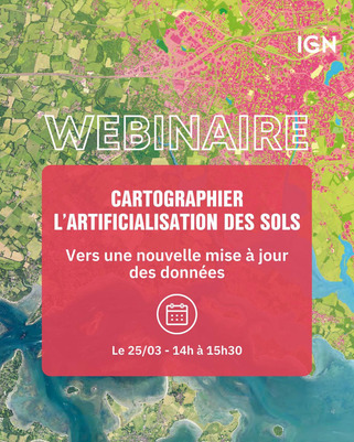 [Webinaire] Cartographier l'artificialisation des sols : vers une nouvelle mise &agrave; jour des donn&eacute;es. 📅 Envie d&rsquo;en savoir plus ? Ne manquez pas notre webinaire du 25 mars 2026 de 14h &agrave; 15h30 ! Au&hellip; ... | Veille territoriale AURH | Scoop.it