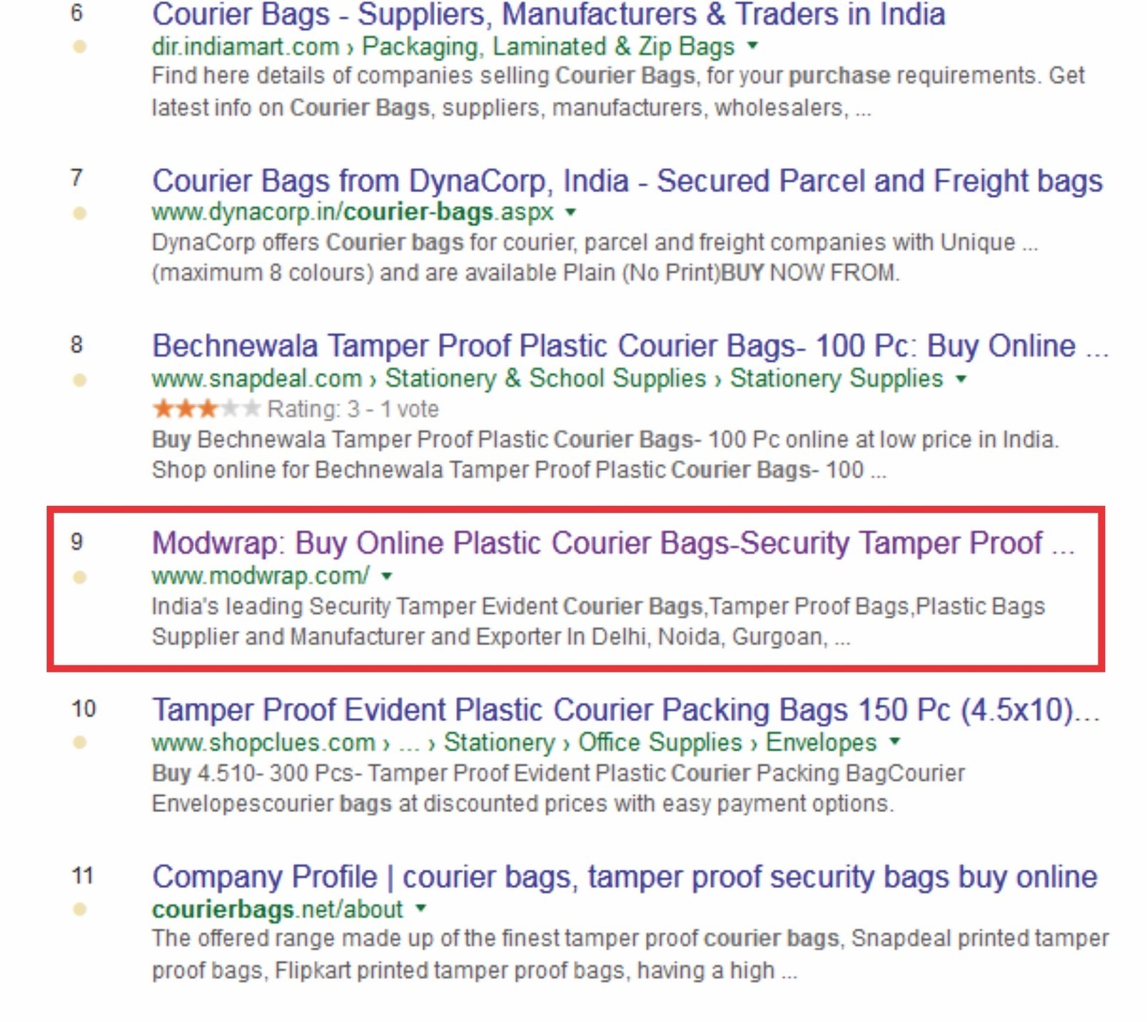 snapdeal courier bags