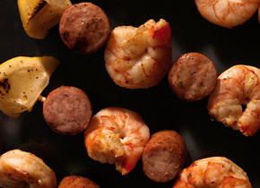 Grilled Shrimp-Boil Skewers | Backyard Barbecues, Cookouts, tailgating ideas | Scoop.it