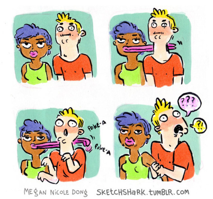 A series of comics about men being deceived by makeup | Herstory | Scoop.it