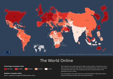 The world’s population mapped by who is online | Mr Tony's Geography Stuff | Scoop.it