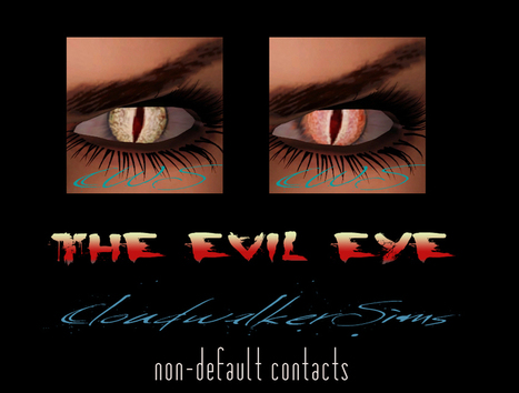 Evil eyes non-default contacts << Cloudwalker Sims | Les Sims | Scoop.it