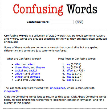 Confusing Words | Digital Delights for Learners | Scoop.it
