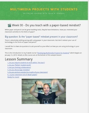 Paper Based Mindset (free lesson) - free minicourse by John R. Sowash | iGeneration - 21st Century Education (Pedagogy & Digital Innovation) | Scoop.it