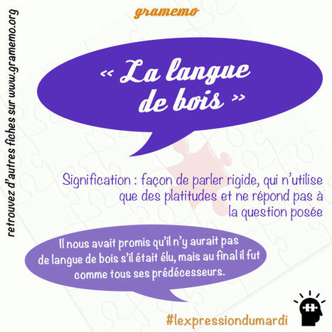 La langue de bois — #lexpressiondumardi 224/52 | FLE CÔTÉ COURS | Scoop.it