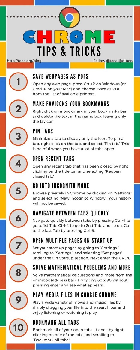 10 Chrome-ifying Tips and Tricks via TCEA | digital marketing strategy | Scoop.it