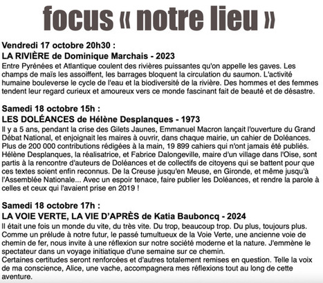 Ciné-club / débat à Ancizan les 17 et 18 octobre | Vallées d'Aure & Louron - Pyrénées | Scoop.it