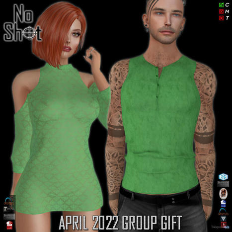Spring Green Lucy Lacy Mini Dress & Sleeveless Tee April 2022 Group Gift by NoShot | Teleport Hub - Second Life Freebies | Second Life Freebies | Scoop.it