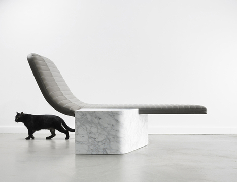 gregoire combines leather + marble in lounge chair opper | Art, Design & Technology | Scoop.it