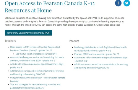 Open Access to Pearson Canada K-12 Resources - Thanks for sharing Pearson Canada | iGeneration - 21st Century Education (Pedagogy & Digital Innovation) | Scoop.it