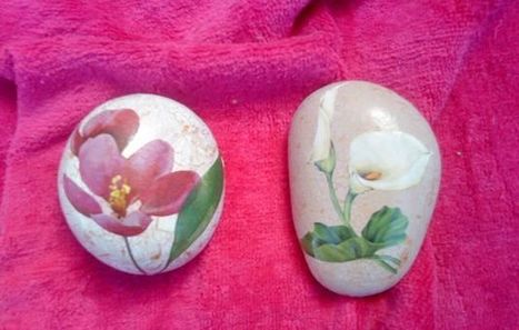 Originales piedras decoradas con decoupage - Las Manualidades | A bit of everything | Scoop.it