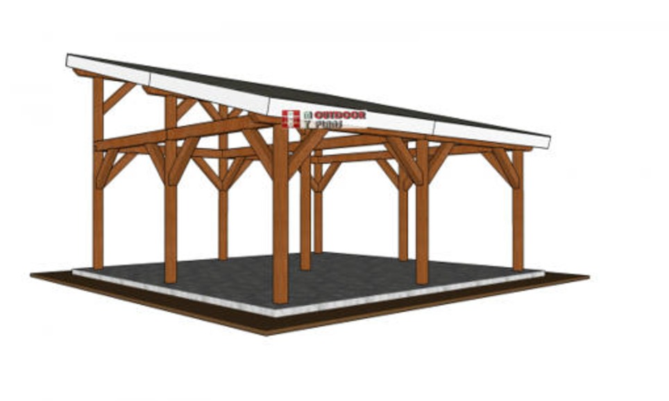 20×20 Lean to Pavilion – Free DIY Plans | Garden Plans | Scoop.it