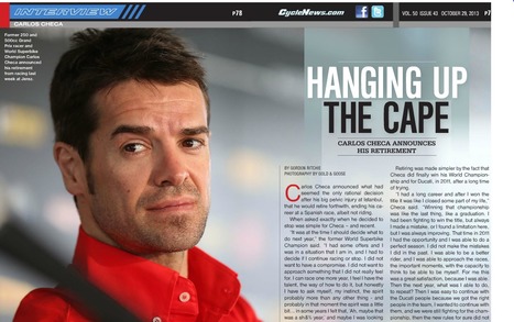 Interview: Carlos Checa - Hanging Up The Cape | Ductalk: What's Up In The World Of Ducati | Scoop.it