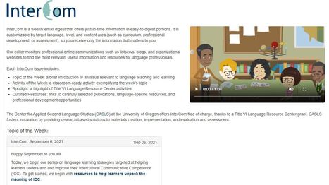 Free weekly curated learning activities for language learners from the University of Oregon - sign up for InterCom | iGeneration - 21st Century Education (Pedagogy & Digital Innovation) | Scoop.it