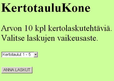 KertotauluKone | 1Uutiset - Lukemisen tähden | Scoop.it