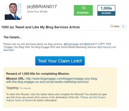 Using Empire Avenue To Drive Blog Traffic « Empire Avenue Rocks! | Empire Avenue Niews | Scoop.it