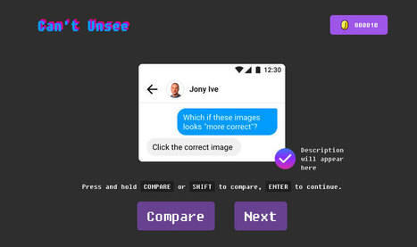 Can't Unsee : le jeu qui va mettre à l'épreuve votre oeil d'UI Designer | Web design | Scoop.it