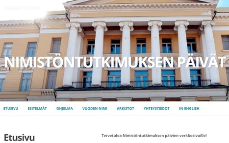 The 21st Finnish Conference of Onomastics, October 31 – November 1, 2019, Helsinki | Name News | Scoop.it