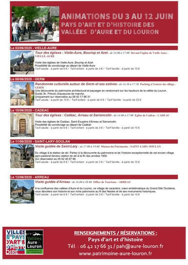Programme du Pays d'Art et d'Histoire du 3 au 12 juin | Vallées d'Aure & Louron - Pyrénées | Scoop.it