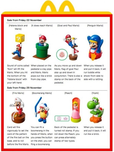 Super Mario Happy Meal Toys from Mcdonald’s Japan: You Deserve a Break Today | All Geeks | Scoop.it