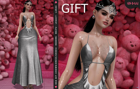 Boa Gown Set January 2026 Group Gift by OHMAI | Teleport Hub - Second Life Freebies | Second Life Freebies | Scoop.it