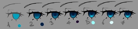 Anime eye coloring progress | Drawing References and Resources | Scoop.it