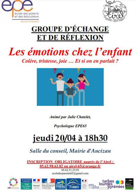 Débat sur les émotions chez l'enfant à Ancizan le 20 avril | Vallées d'Aure & Louron - Pyrénées | Scoop.it
