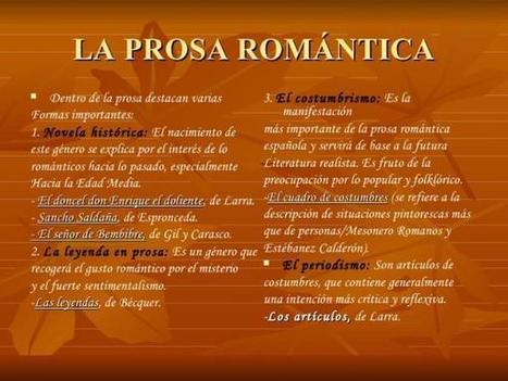 Descubre los principales GÉNEROS del ROMANTICISMO - ¡¡RESUMEN + ESQUEMAS!! | Educación, TIC y ecología | Scoop.it