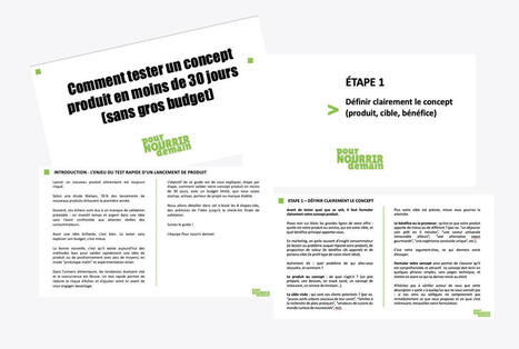Guide numérique "Comment tester un concept produit en moins de 30 jours (sans gros budget)" | Innovation Agro-activités et Bio-industries | Scoop.it