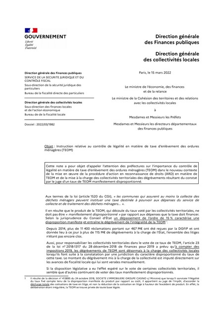 Contrôle de légalité en matière de TEOM | Veille juridique du CDG13 | Scoop.it