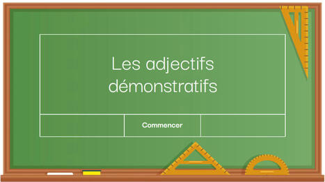 Jeu en ligne – Les adjectifs démonstratifs – A1 – | FLEursdeFLE | Scoop.it