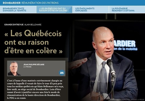 Bombardier tente d'apaiser la tempête - La Presse+ | Rémunération des dirigeants et des administrateurs | Scoop.it